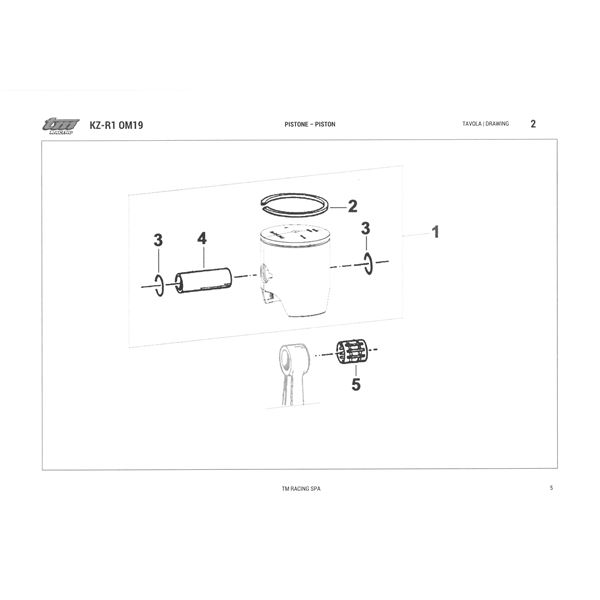 Píst TM cplt KZ R.0,8 4215 - 53.96