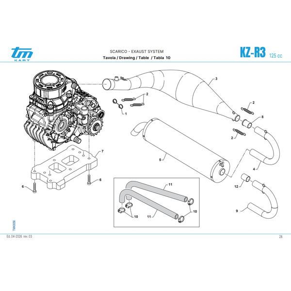 Pružina výfuku TM 125 ccm - Speciál