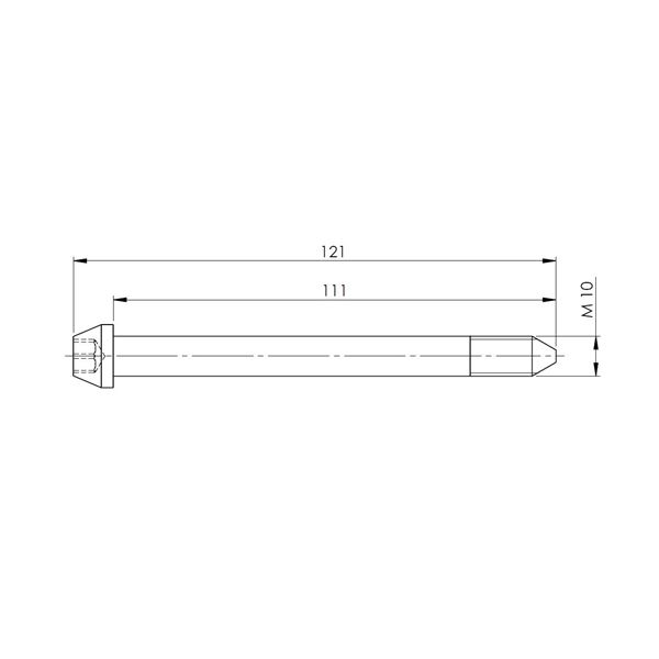 Svislý čep excentru - L-105 mm