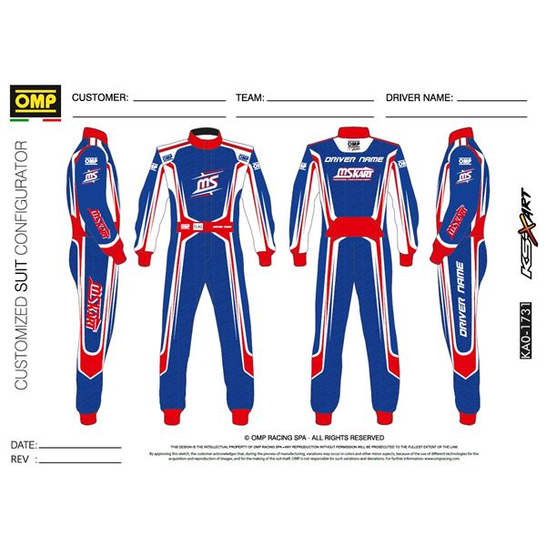 Kombinéza závodní MS KART OMP KS-X ART