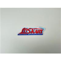 Samolepka MS KART RACING TECHNOLOGY (chrome blue/red) - střední 120 x 40 mm