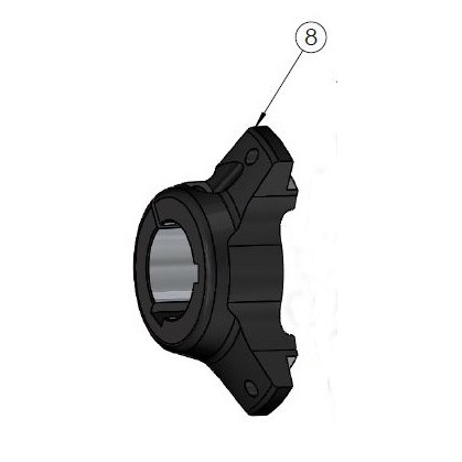 Náboj zadního brzdového kotouče D30 mm - pevného - AL - MINI CIK
