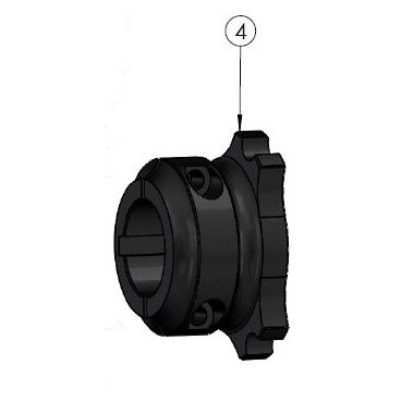 Náboj zadního brzdového kotouče D25 mm - plovoucího - AL - MINI