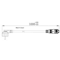 Kabel k nabíječce baterie Rotax E10 - typ AC EU - 1 m 
